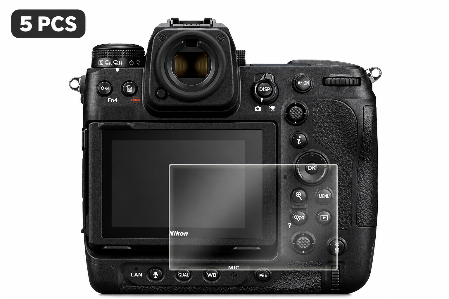 STC Ultrarmor tempered glass protector for Nikon Z fc with 5 PCS badge