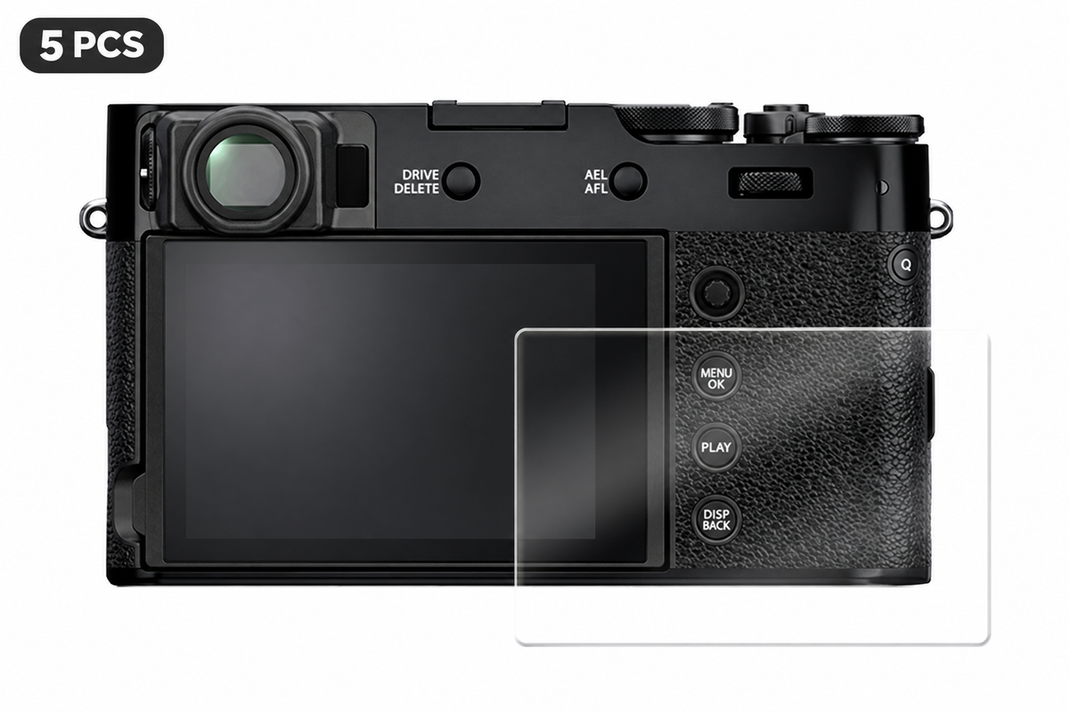 STC Ultrarmor tempered glass protector for Fujifilm cameras with 5 PCS badge