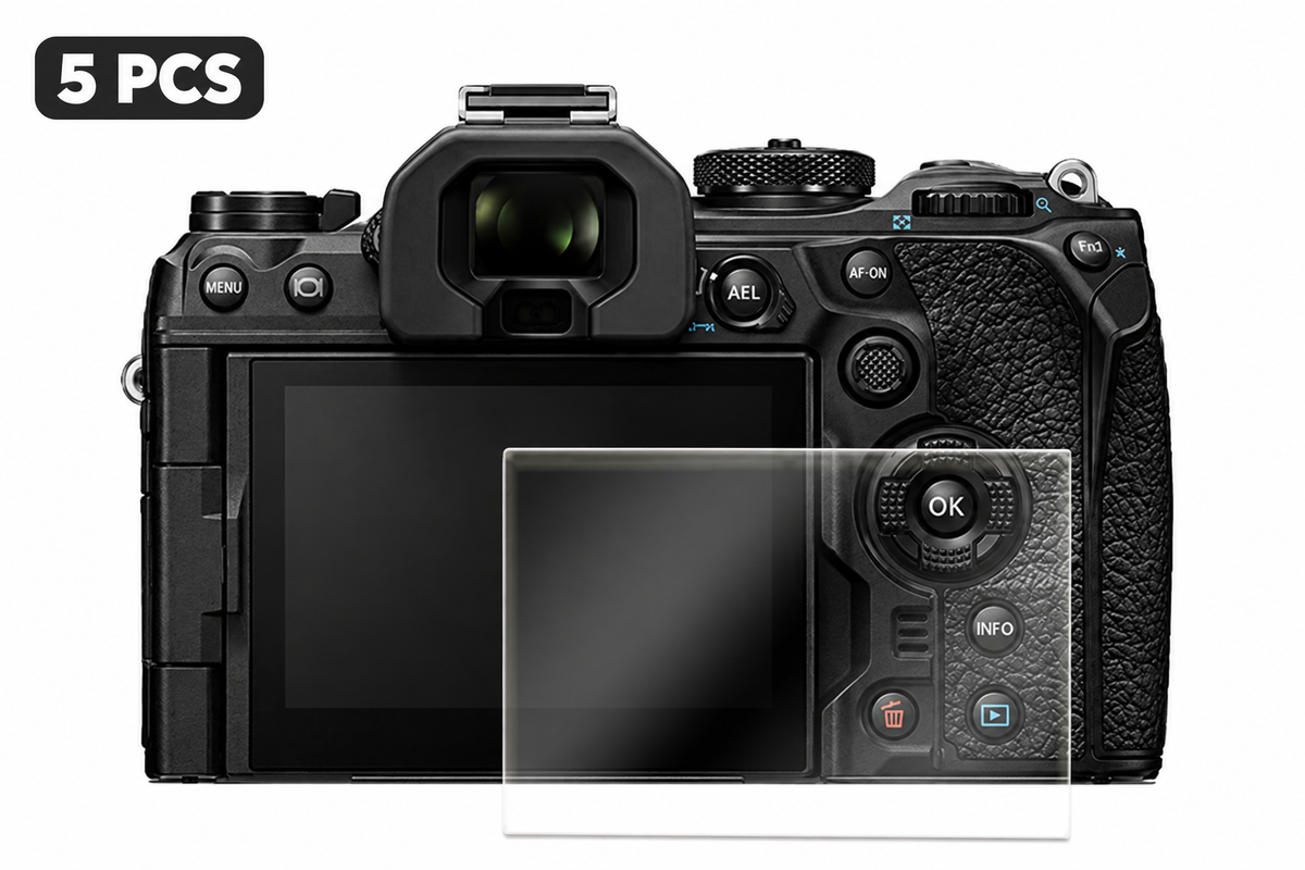 STC Ultrarmor tempered glass protector for Olympus cameras with 5 PCS badge