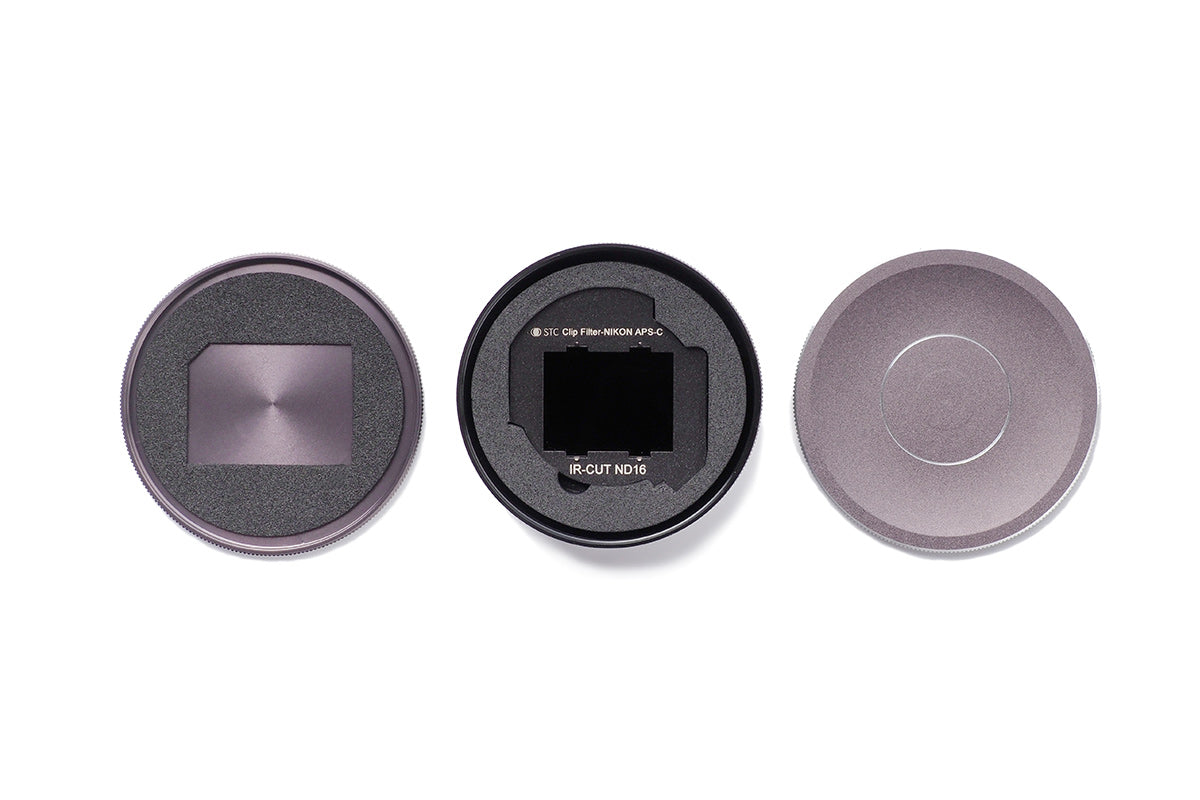 Clip Filter Set + Aerospace-grade Metal Case for Nikon APS-C